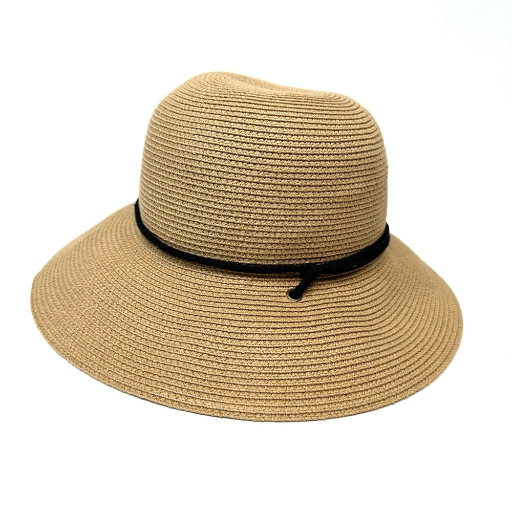 Furtalk Women’s Wide Brim Straw Sun Hat Adjustable NWOT